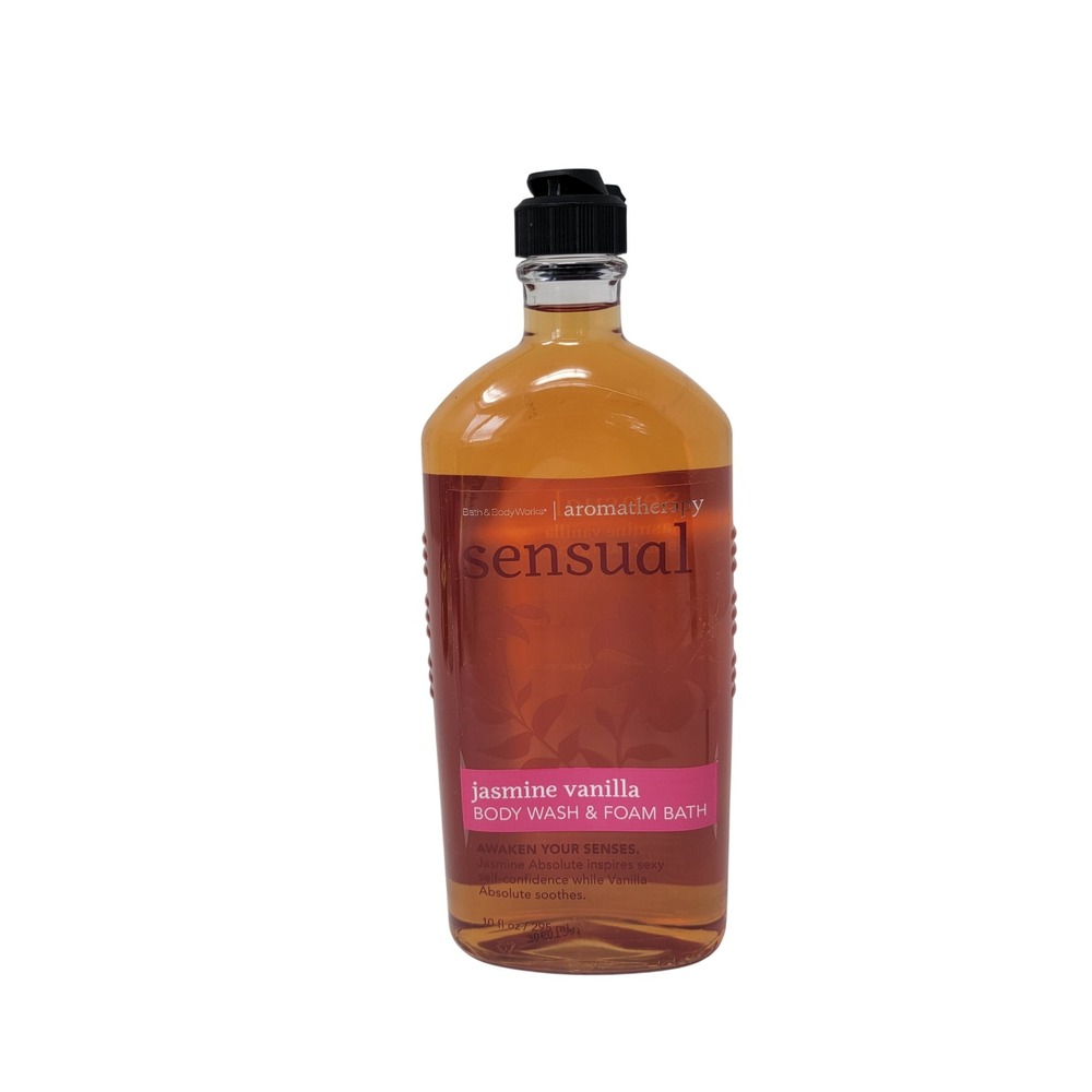 Bath & Body Works Body Wash Sensual Aromatherapy Jasmine Vanilla 10oz Retired